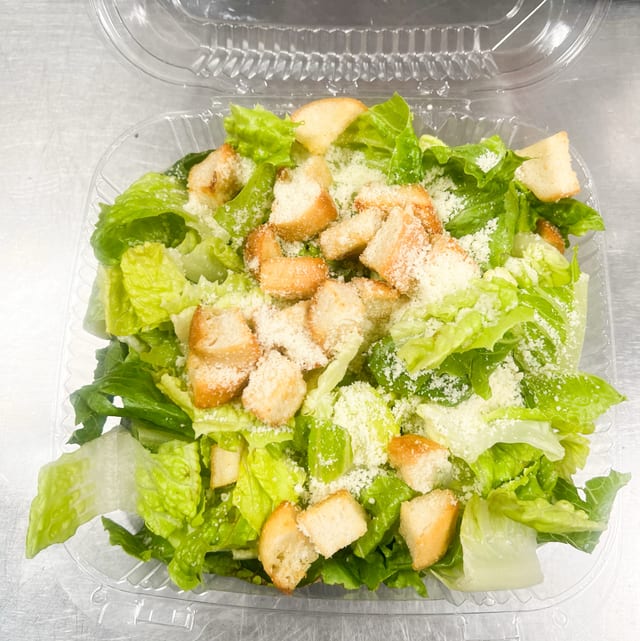 Crispy Chicken Caesar Salad.