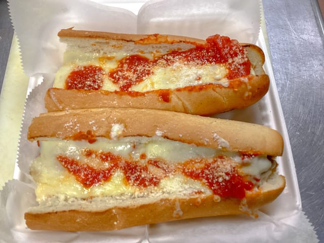 Meatball Parmigiana Sub.