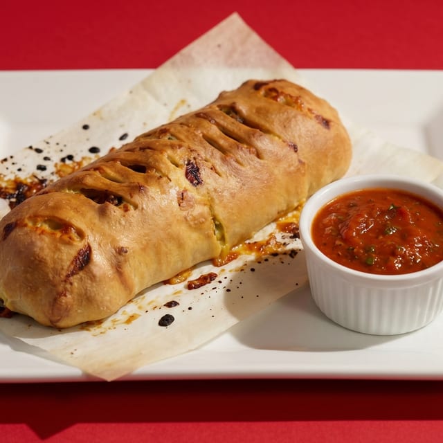 Sausage, Peppers & Onions Stromboli.