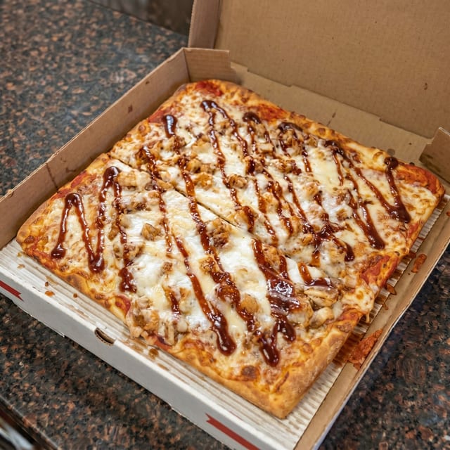 Honey Mustard BBQ Chicken Pizza.
