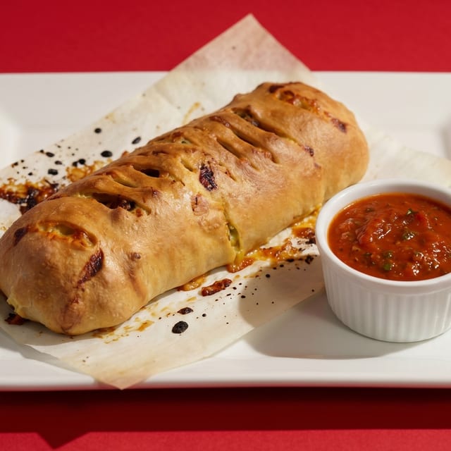 Buffalo Chicken Stromboli.