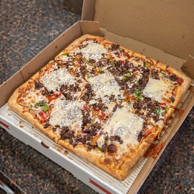 Cheesesteak Pizza.