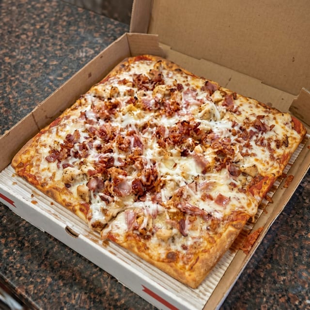 Chicken Cordon Bleu Pizza.