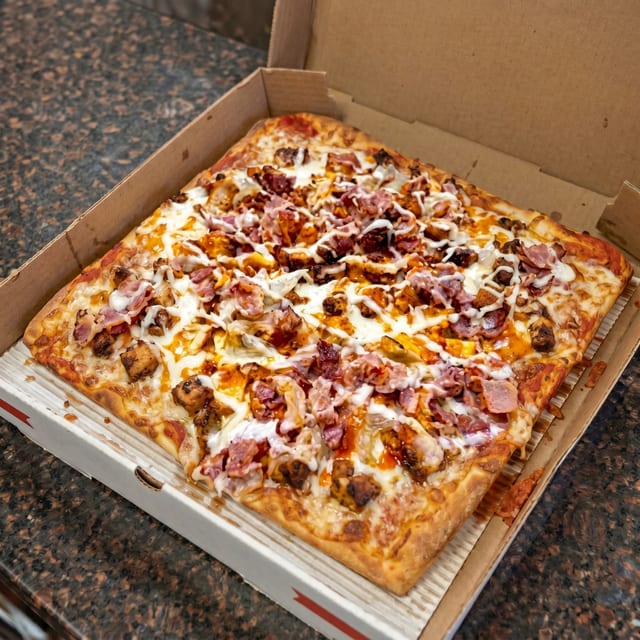 Chicken Ranch Pizza.